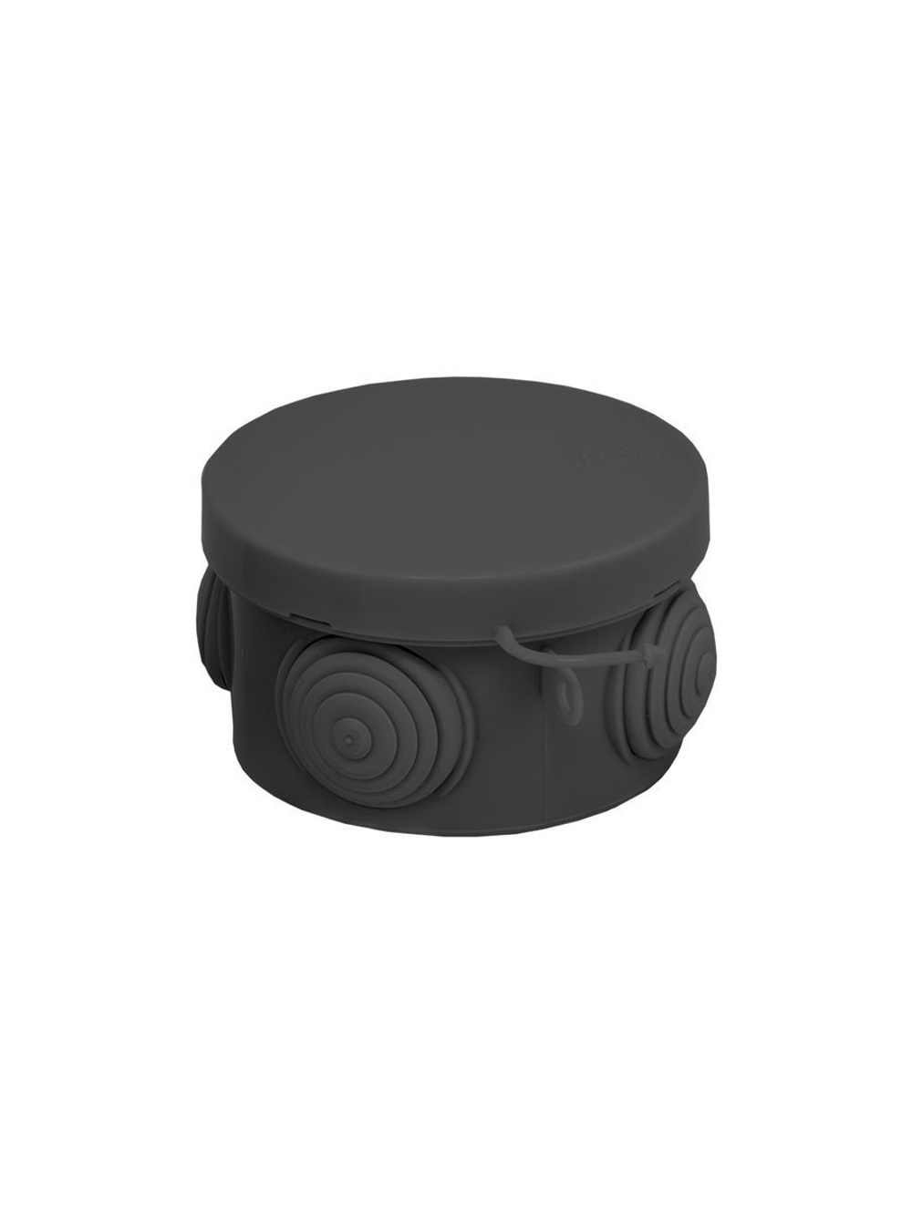 Коробка распаячная КМР-040-038 с крышкой 65х40 4 мембранных ввода IP54 черн. EKF plc-kmr-040-038-b