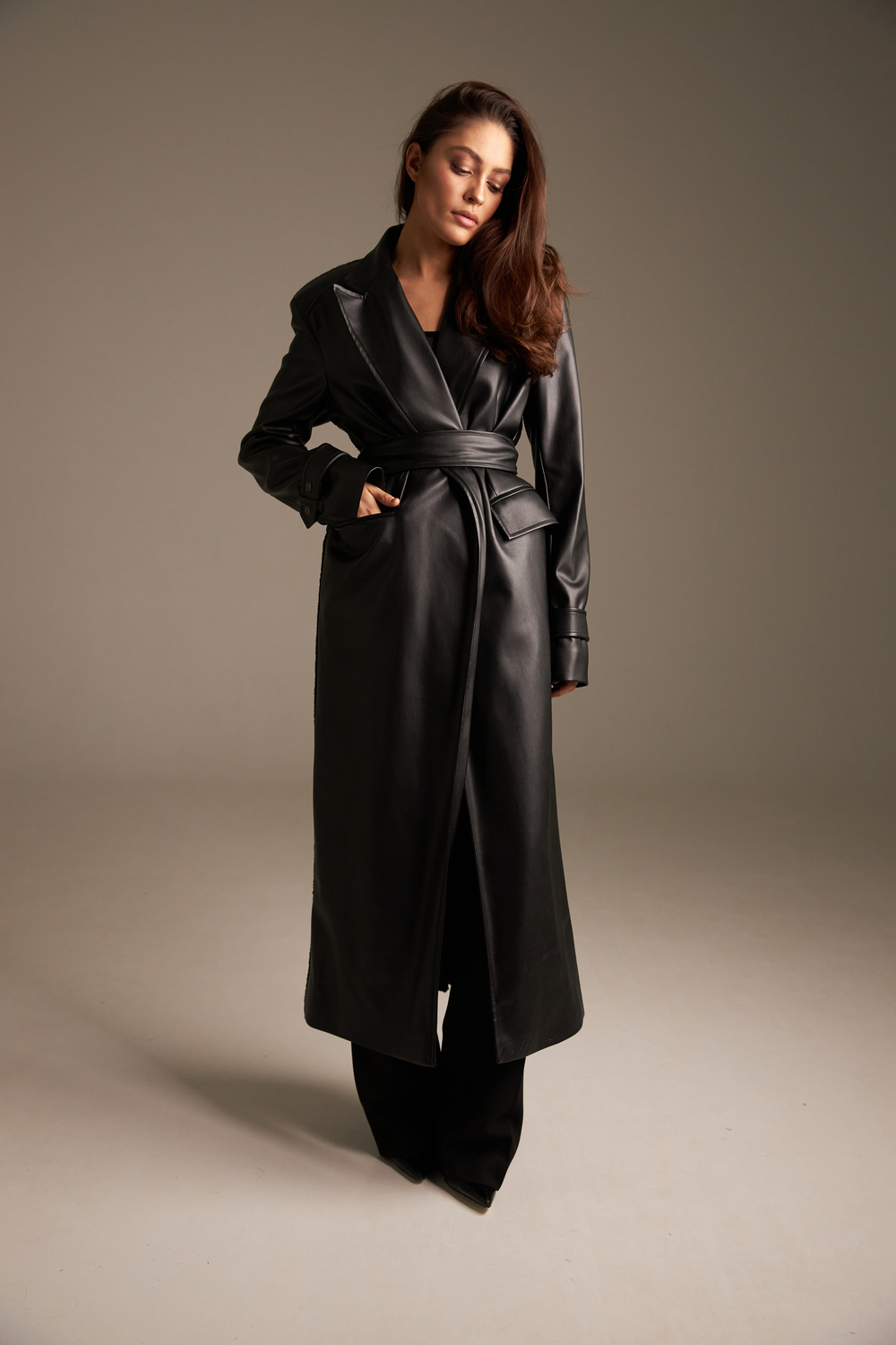 Тренч из эко-кожи «Magister»