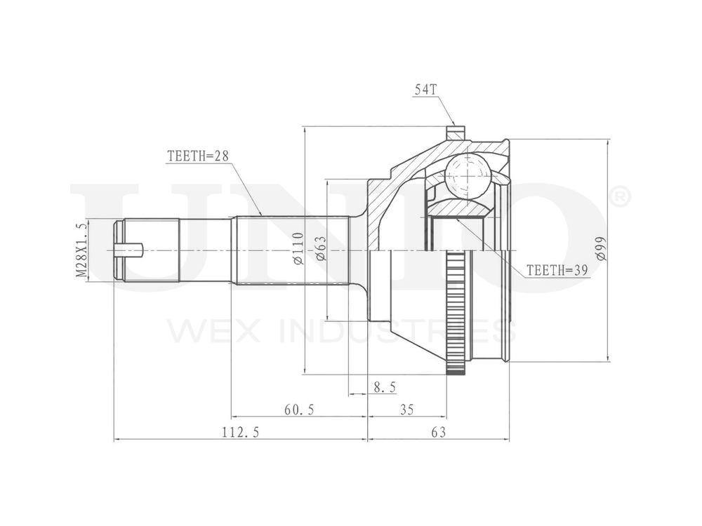 ШРУС внешний UNIO CVJ-20092