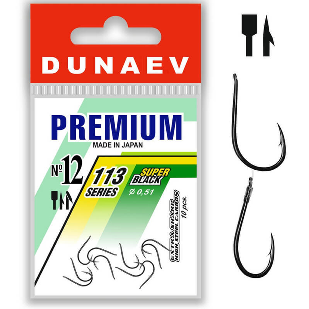 Крючок Dunaev Premium 113 #12 (упак. 10 шт)