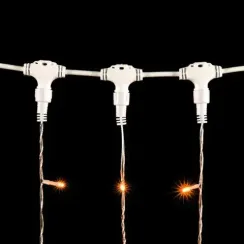 Светодиодный занавес 2*2 м., 400 желтых LED ламп, прозрачный провод ПВХ, LTC (PCL402-10-2Y)