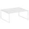 Metal System Рабочая станция на О-образном м/к БО.РАС-СП-2.5 Белый/Металл Белый 1800*1475*750