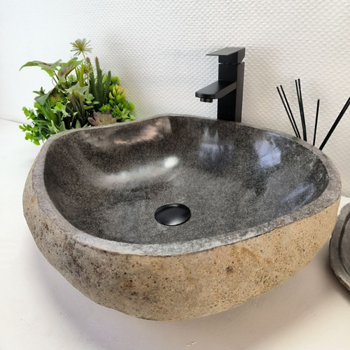 Раковина из речного камня RS-63438 (54*46*15) 0123