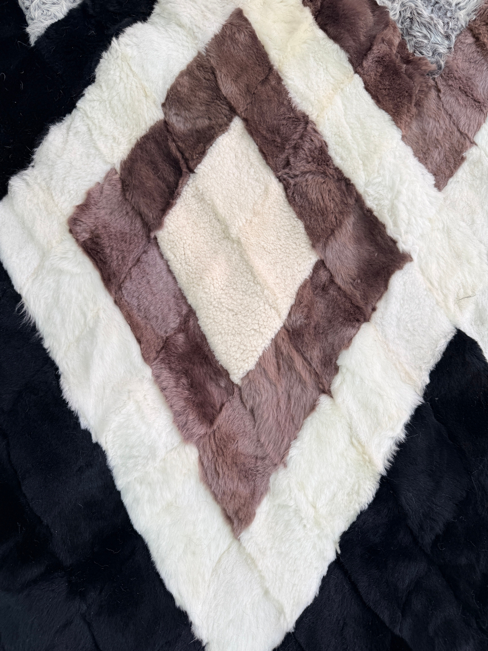 Покрывало меховое ковер из шкуры овчины