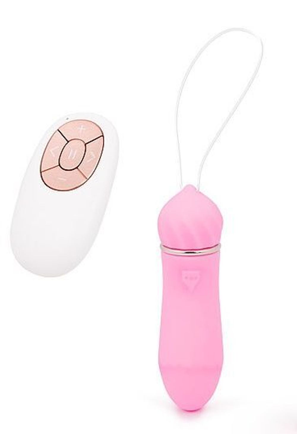 Розовый вибромассажер с 9 режимами вибрации с пультом ДУ - 9 см. (Цвет: розовый)