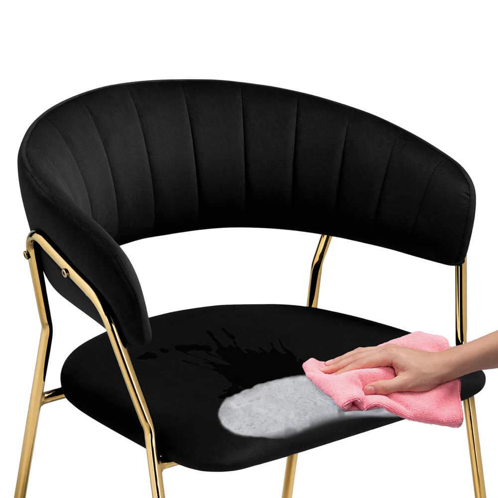 Стул на металлокаркасе Woodville Kamelia 1 black, gold