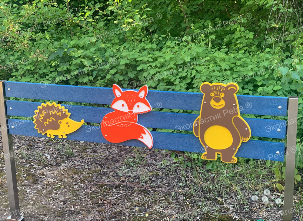 Забор уличный из экопластика Природа, секция 1490х400 мм