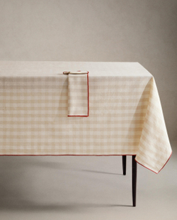 Zara Home скатерть из хлопка, клетка, 150 150 см · 7248/021
