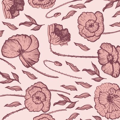 Розовые маки