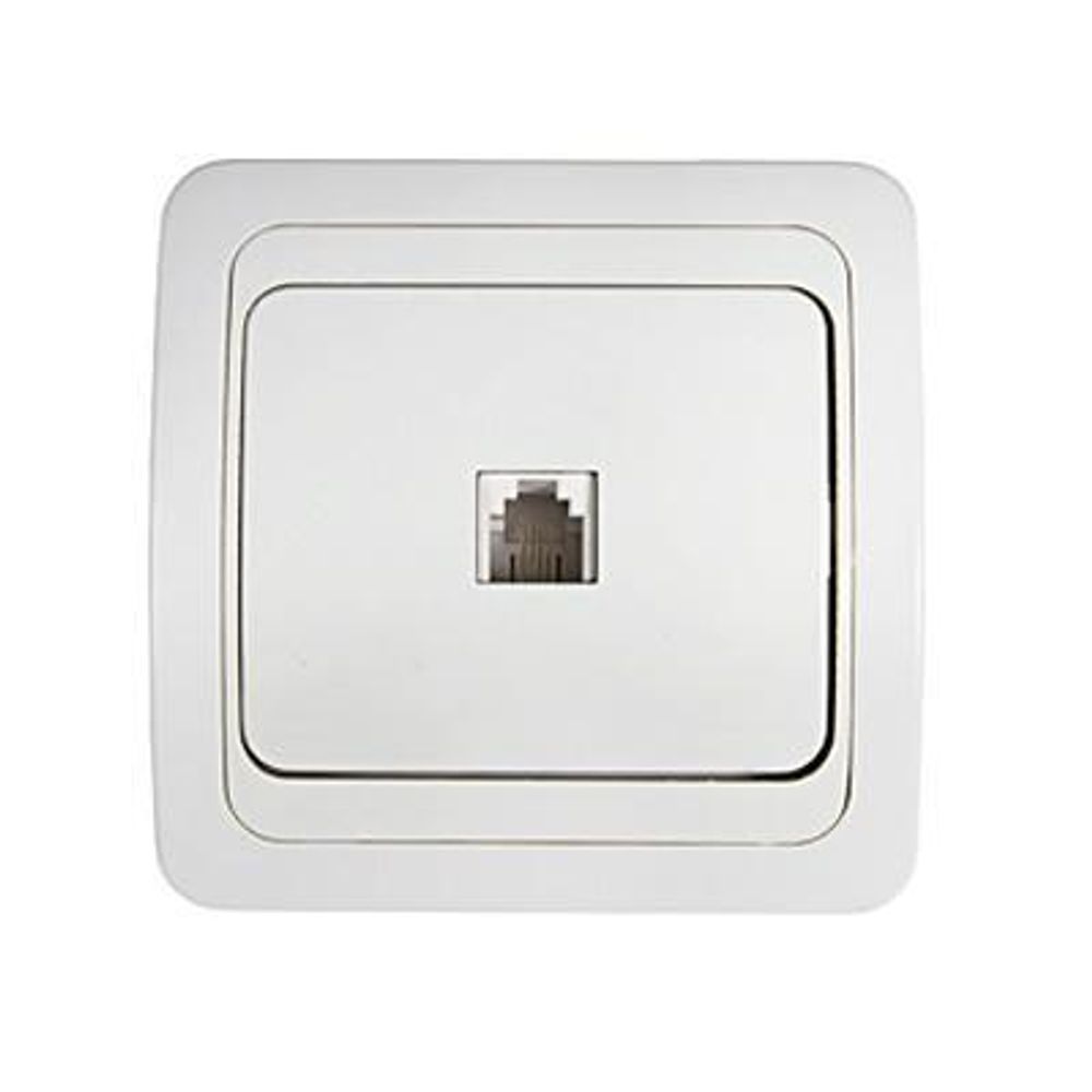 Розетка компьютерная 1-м Classico 2131 RJ45 бел. IN HOME 4690612034263