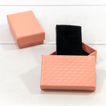 Коробка Ювелирная 8х5х2.5 см Набор 2 шт "Ромбики" (Лососевый)