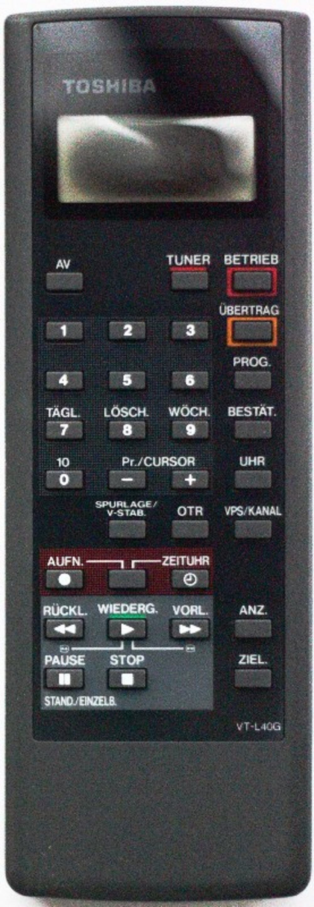 Пульт ДУ для TOSHIBA VT-L40G c жк дисплеем original
