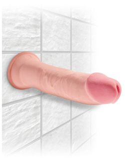 King Cock Plus 9 Triple Density Cock - Flesh - Фаллоимитатор на присоске Тройная плотность