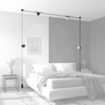 DK5542-BK Поворотный светильник для трека-ремня Belty, серия Spot, со светодиодом, D100*H107мм, 48V DC, 12W, RA90, 120°, 4000K, IP20, черный, алюминий