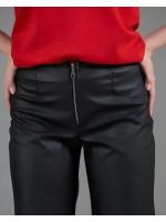 Брюки клеш от колена кожаные экокожа