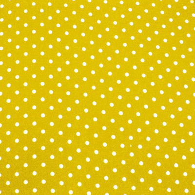 Ткань плательная Кашибо белый горох на желтом, d 0,8 см