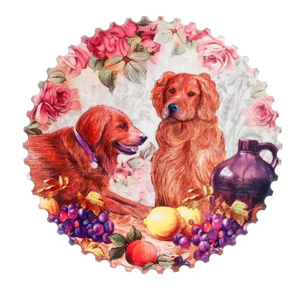 Подставка под кружку c пробкой " " 6,5*6,5*0,5см. (6видов) (min12) (транспортная упаковка)