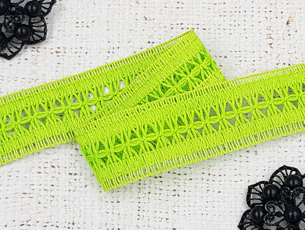 Кружево хлопковое/Тесьма вязаная, ш. 3,2 см (пр-во Беларусь)