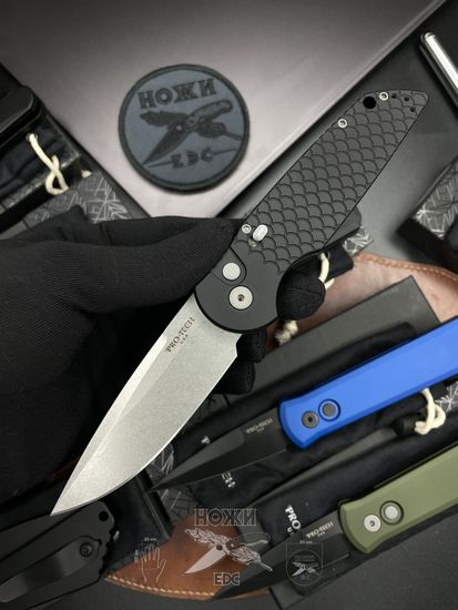 Складной нож Pro-Tech Tactical Response TR-3 MC1 c клинком из стали CPM-Magnacut, рукоять алюминий / серебро