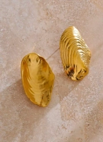 Серьги ракушки, Золотые