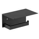 Держатель для туалетной бумаги с полочкой нерж. сталь CORINTO 16878.N чёрный