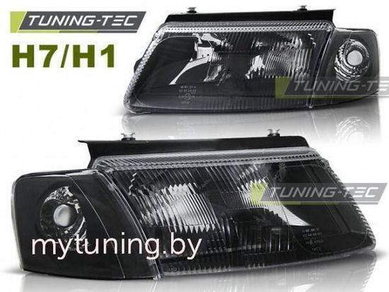 Передние фары VW Passat B5 black