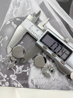 Накладка на пуговицу серебро (клипсы)