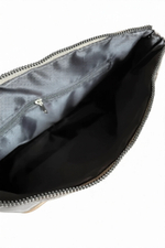 Сумка женская через плечо из нейлона серая QOZA