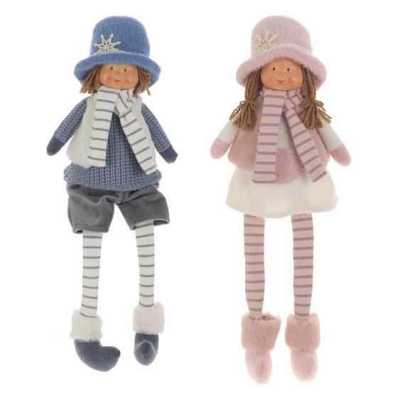 Игрушка набивная &quot;Девочка, мальчик&quot;, L20 W10 H27 см, 2в.