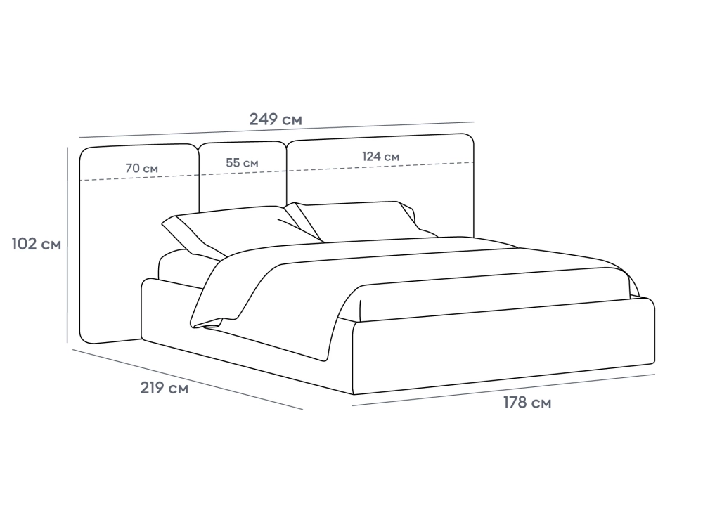 Кровать Atessa без подъемного механизма