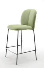 Стул полубарный с обивкой Scab Design Mentha Pop, антрацит, зеленый