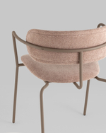 Стул Дженни букле бежевый каркас бежево-серый матовый