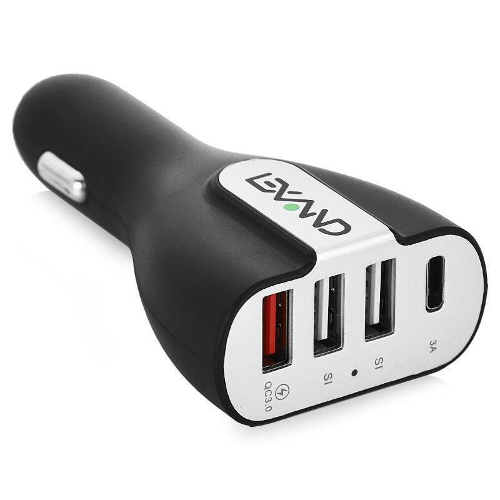 Lexand USB LP-4C (черный) азу с четырьмя портами  Автомобильное зарядное устройство