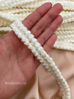 Тесьма плетеная белая