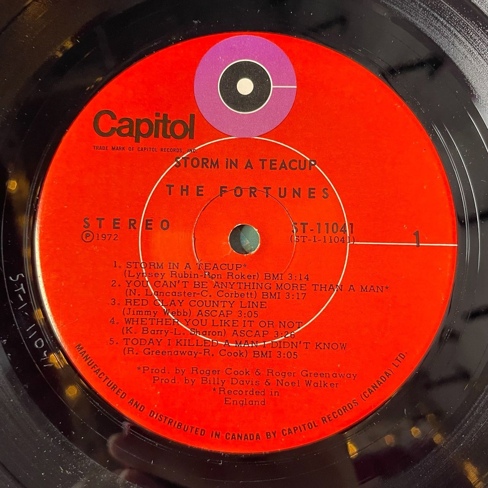 Винтажная виниловая пластинка LP The Fortunes Storm In A Teacup (USA 1972)