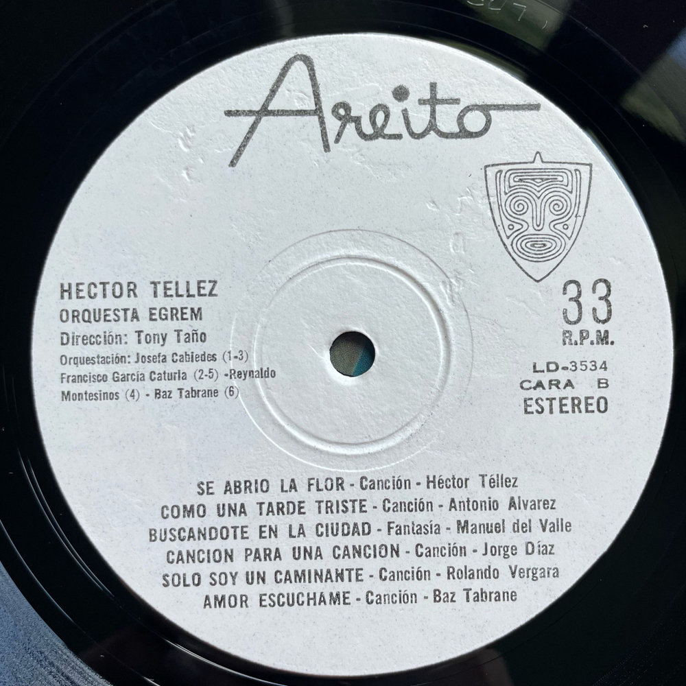 Винтажная виниловая пластинка LP Hector Tellez (Куба 1977)