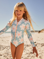 Купальник слитный на молнии для девочки Next E76-817, Голубой