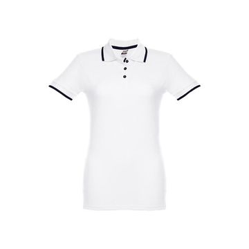 THC ROME WOMEN WH. Женское двухцветное хлопковое поло