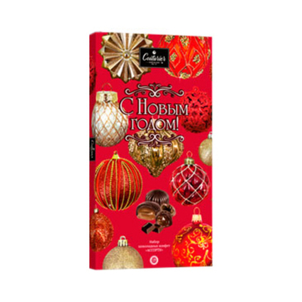 Набор конфет "ИГРУШКИ" с крем-брюле/помадно-сливочная/крем-шоколад (КРАСНАЯ) 130г