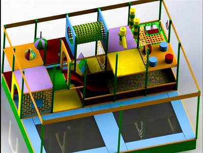 Детский игровой лабиринт с крышей «Солнечный остров» 8×6×4 м