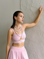 Чокер "Bubble" с горным хрусталем и перламутром Gold