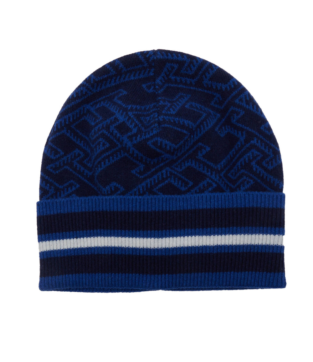 Хлопковая шапка TH MONOGRAM AOP Tommy Hilfiger - темно-синий(AM0AM11499)