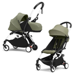 Коляска Stokke YOYO3 Newborn Pack рама белая White 2 в 1 Olive