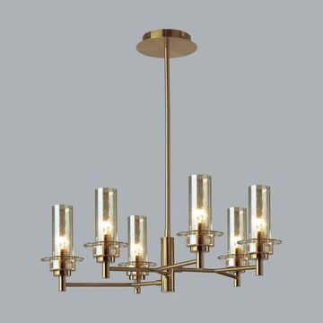 6554/6C CLASSI LN25 27 бронза/коньячный/металл/стекло Люстра потолочная E14 6*40W 220V MADONNA