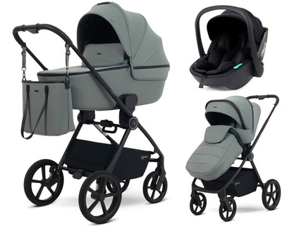 Детская коляска Rant Teo Soft 3 в 1 с автокреслом Miro Black Olive