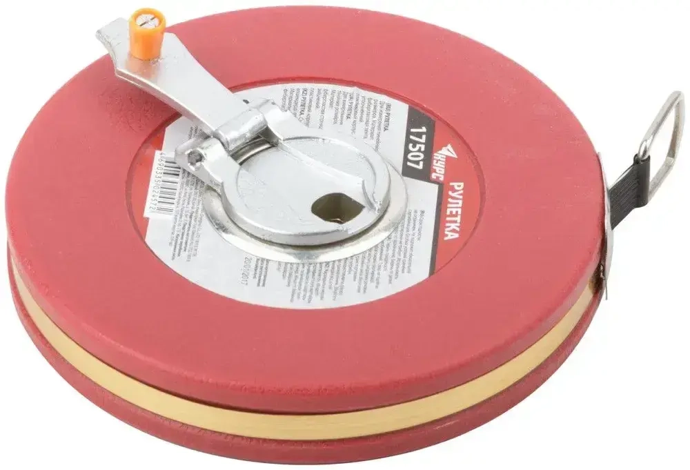 Рулетка строительная 20 м землемерная фибергласовая лента для измерения больших длин