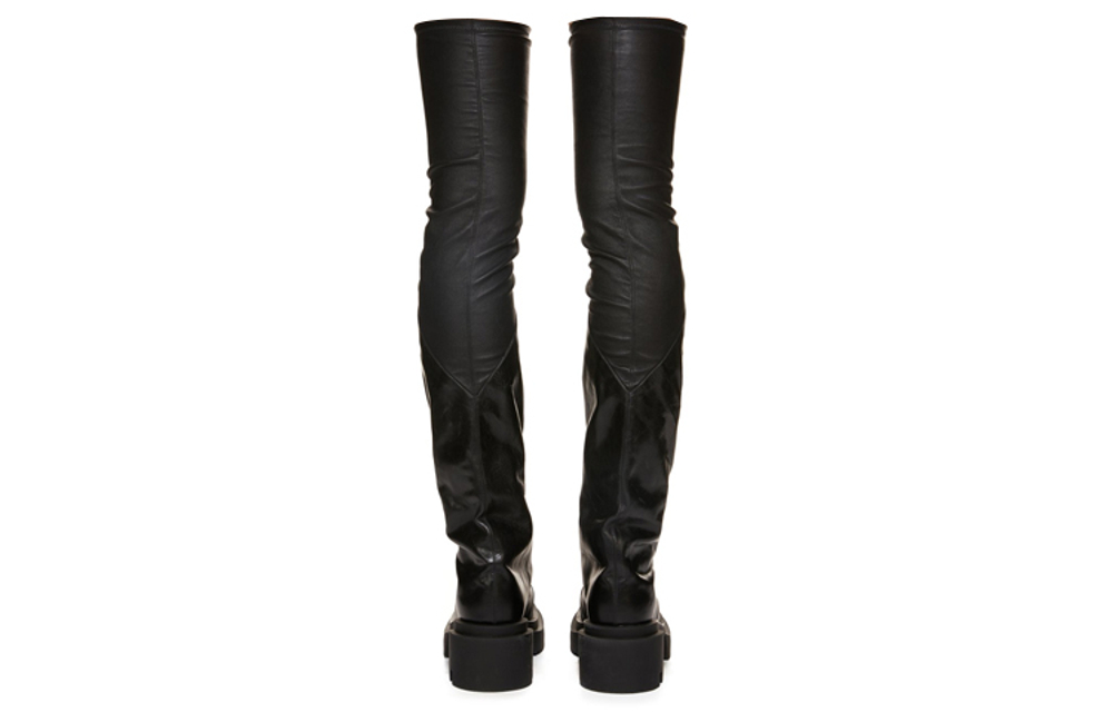 RICK OWENS Bogun 78mm Leather Flared Boots