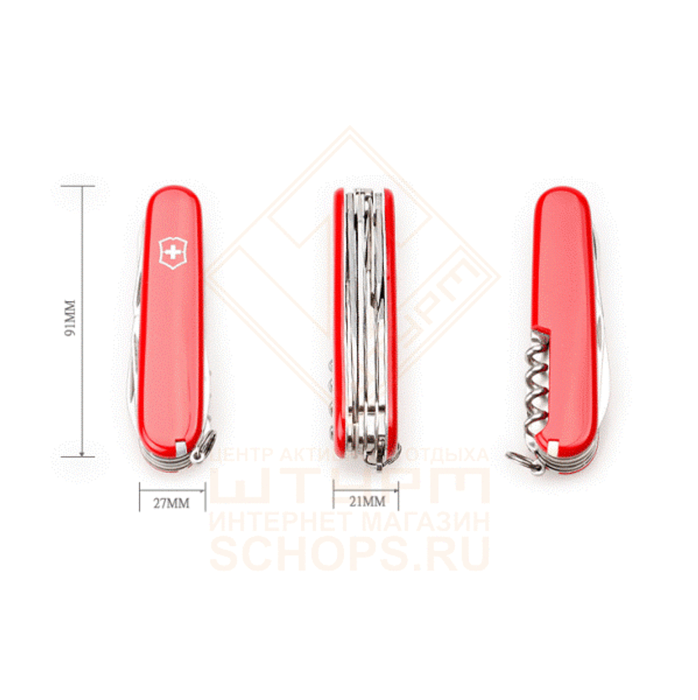 Нож многофункциональный Victorinox Mountaineer 91 мм, Red