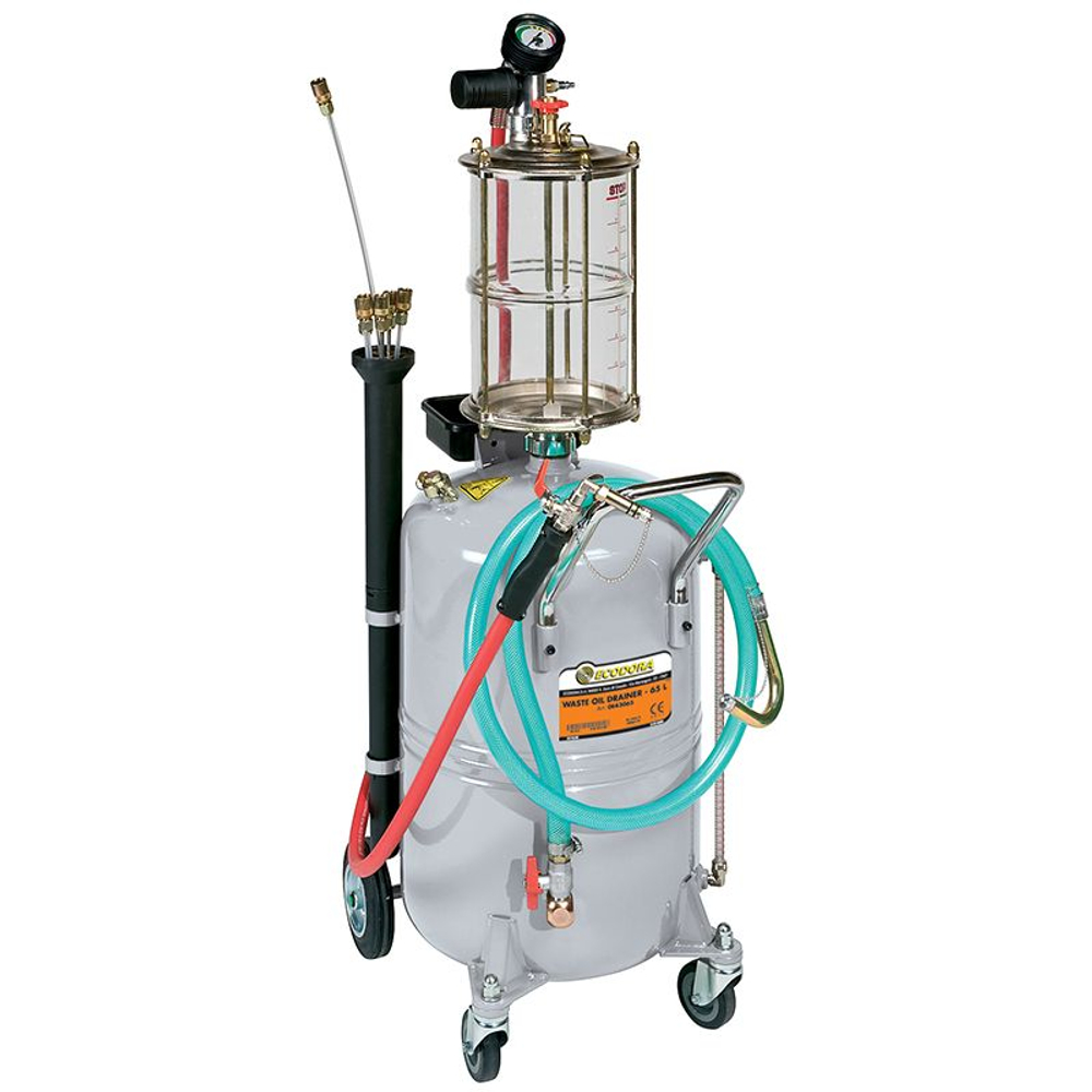 Установка для откачки отработанного масла 80 л., предкамера, 6 заборных щупов, ECODORA (Италия)