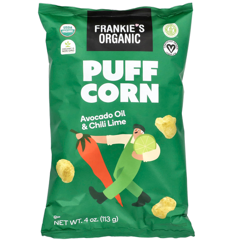 Frankie's Organic, Puff Corn, масло авокадо и лайм чили, 113 г (4 унции)